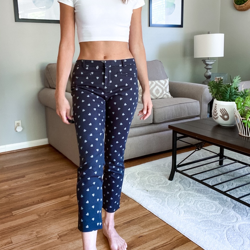 CLUB MONACO • printed black slacks dress pants
